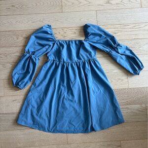 Blue Long-Sleeve Dress